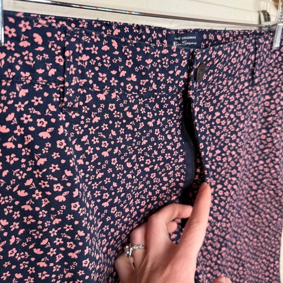 Ben Sherman Blue Micro Floral Print Regular Fit Chino Shorts, Men’s Size 34W - Picture 4 of 9